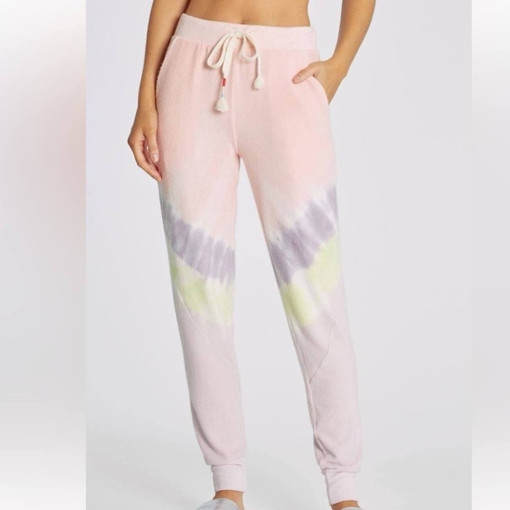 Wildfox XSmall Joggers Aurora Baggy Beach in Aurora Wash drawstring pockets NWT